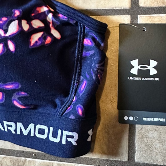 UNDER ARMOUR NAVY SPORTS BRA. NWT. WOMENS 2X - Picture 2 of 8